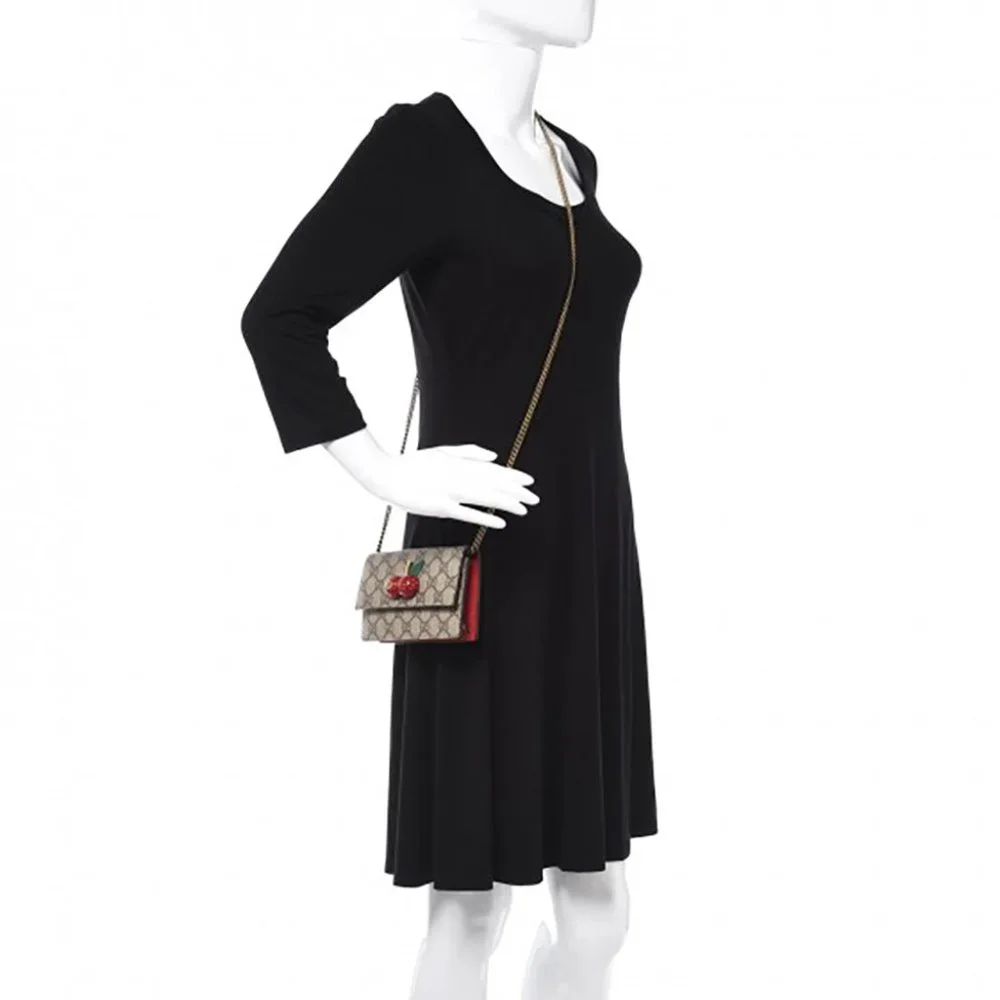 Gucci 481291 GG Supreme Mini Bag With Cherries - Picture 10 of 10